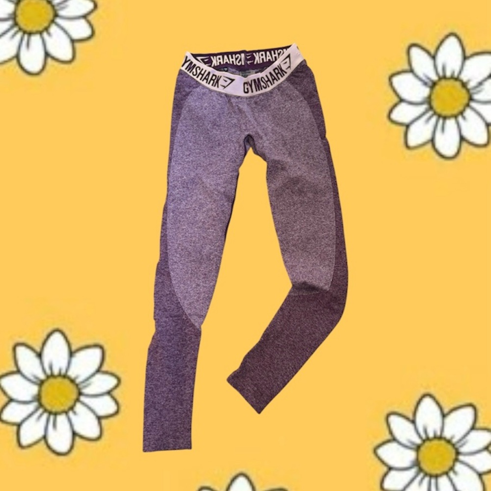 Gym shark purple marl Flex Leggings maroon